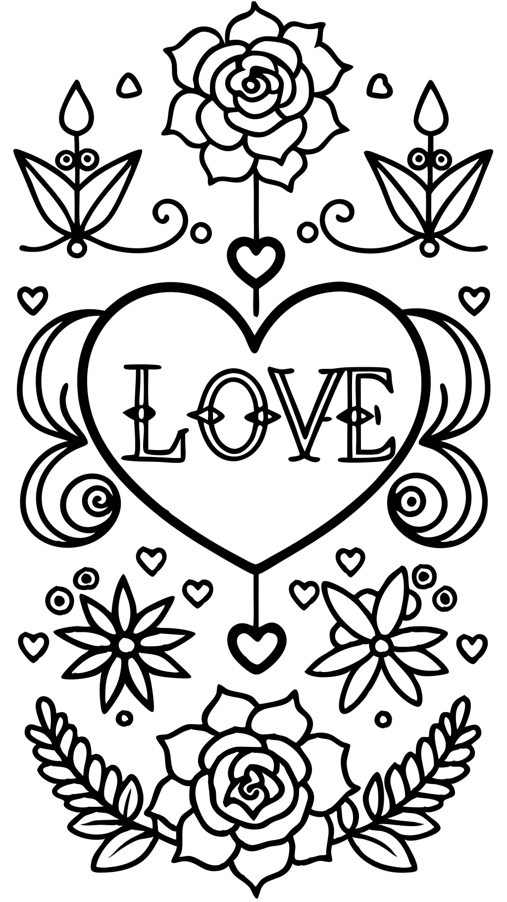 adult coloring pages love